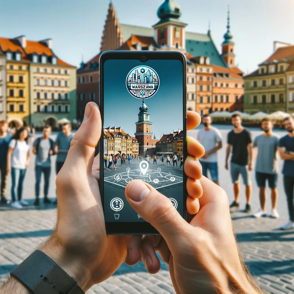 Zakodowana Warszawa - baner promocyjny gry miejskiej